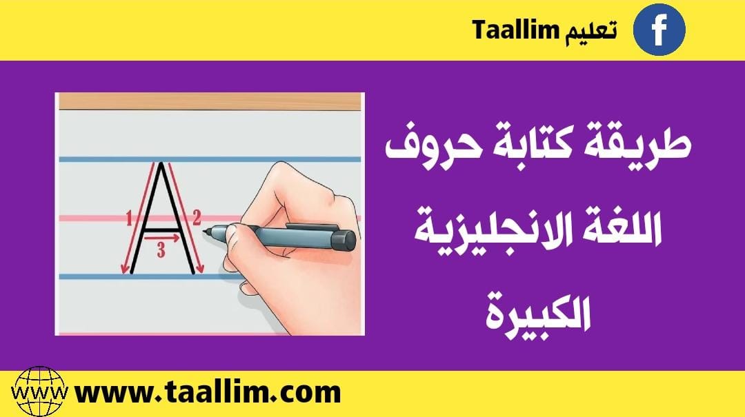 طريقة كتابة حروف اللغة الانجليزية الكبيرة