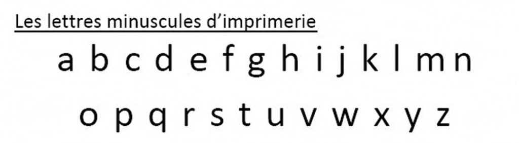 حروف اللغة الفرنسية الصغيرة