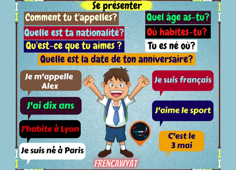 كيف تعرف نفسك بالفرنسية